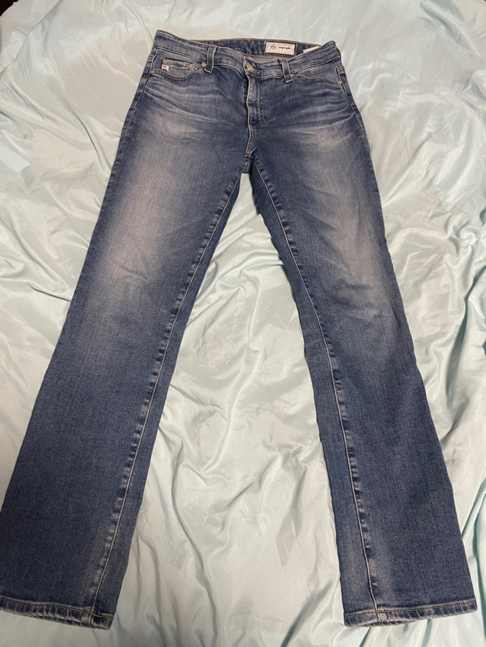 Ag Adriano Goldschmied Women’s Faded Blue Bootcut Jeans